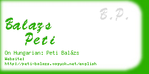 balazs peti business card